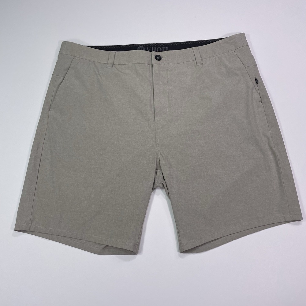 Vuori Men's Gray Performance Golf Shorts Stretch Casual Athletic Size 38 (M.39)